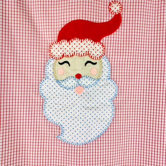 Christmas Santa/Pumpkin red/blue Gingham reversible A-line scallop jumper dress - Picture 2 of 14